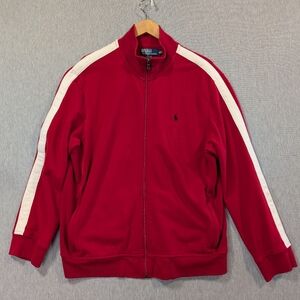 Polo By Ralph Lauren Classic Sweatshirt Men's XL Full Zip Striped Sleeves